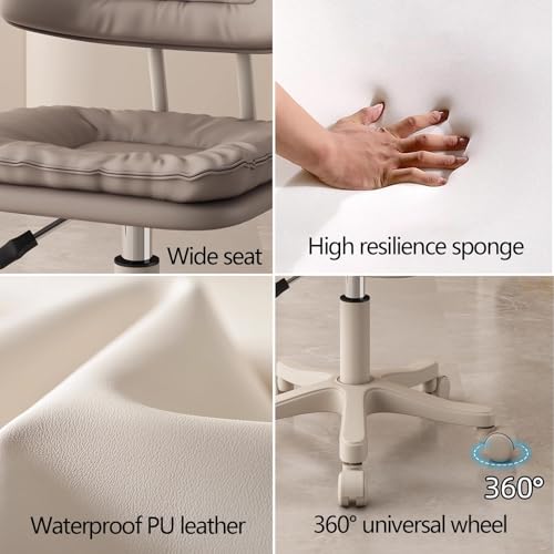 Tabouret ergonomique à roulettes contre mal de dos réglable noir - 8