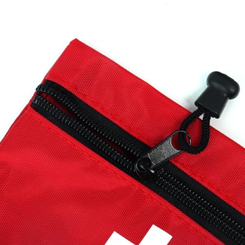 Image of Red First Aid Bag Small First Aid Kit Empty Medical Storage Bag for First Aid Kits Pack Emergency Hiking Backpacking Camping Cycling Travel Car