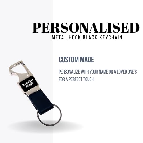 Image of Personalized Keychain with Name Engraved I Metal Key Ring I Trendy Stylish Customized Keychains for Men, Husband, Boyfriends, Brother, Dad, Home, Office, Car & Bike