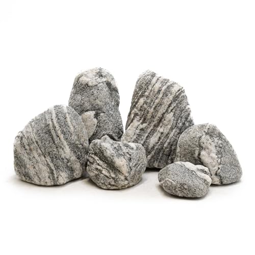 Image of Natural Fish Tank Stones Aquarium Rocks 10lb Silver Seiryu Rock for Aquascaping, Terrariums, Bonsai, Garden Landscaping & Reptile Habitats(2-7inch 5-6Pcs)