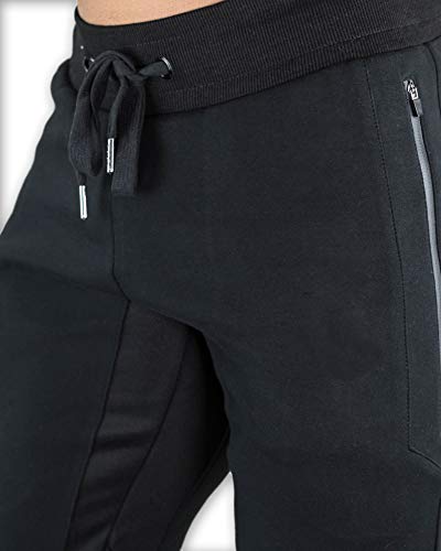 YSENTO Men's Cotton Casual 3/4 Jogger Running Capri Pants Below Knee Gym Workout Shorts Zipper Pockets3