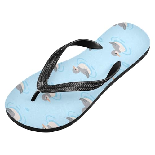 Women Beach Summer Casual Flip Flop Cute Bird BlueQuick Dry Sandals Slipper for Men A2301305