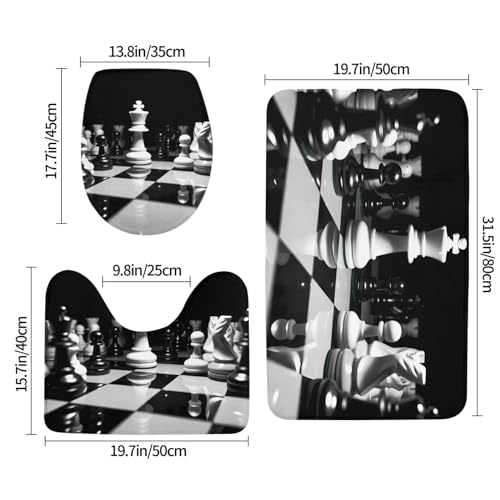 Tapis de bain noir et blanc pour une douche sécurisée - 3