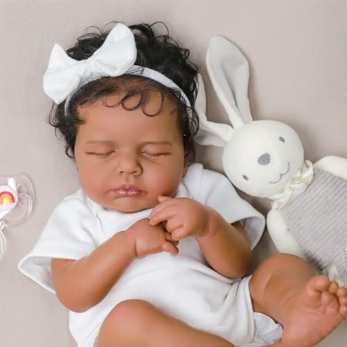 Muñeca Reborn Bebé Africana Realista 20 Pulgadas miniatura 1