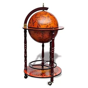 Tidyard Globus Barkast, barkast, afmetingen (geopend): 47 x 47 x 102 cm (B x D x H), Globus-huisbar tafelbar met…