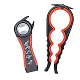 DENZUS Jar Opener Bottle Opener Multi Kit 6 in 1 Opener, 5 in 1 Can Opener, Bag Opener, Lid Twist Gr