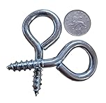 fiXte® 2 x Heavy Duty 75mm Screw Eye Bolt Lag Eye Bolt Fixing With 15mm Eyelet