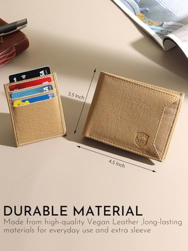 Image of SAMTROH Pu Leather Wallet for Men, Beige