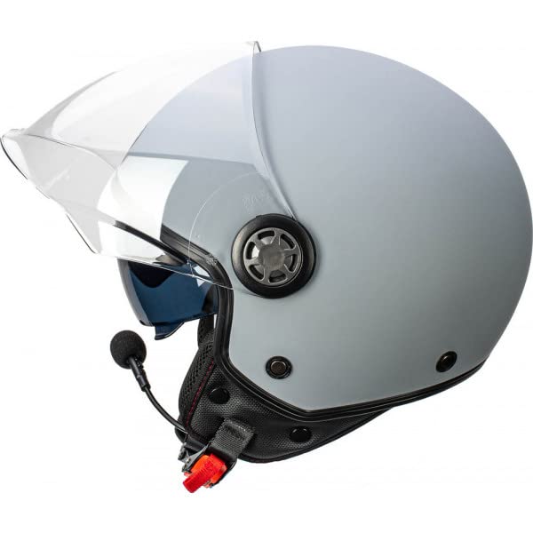 Jet Rapid Connect III, Casco Moto e Scooter con Interfono Integrato, Ampia Visiera Antigraffio e Occhialino Parasole a Scomparsa, Diversi Colori Disponibili