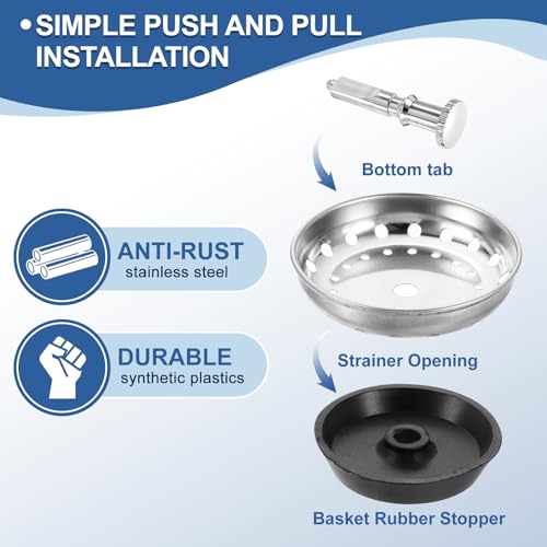 Colador para fregadero cocina acero inoxidable 2 piezas miniatura 3