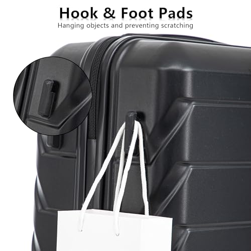 Image of Luggage Sets 3 Piece Suitcase, ABS Hardshell Suit case Spinner Wheels Lightweight