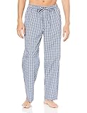 Amazon Essentials Herren Gewebte Pyjamahose, Gerade Geschnitten, Marineblau, Vichy-Karo, XXL