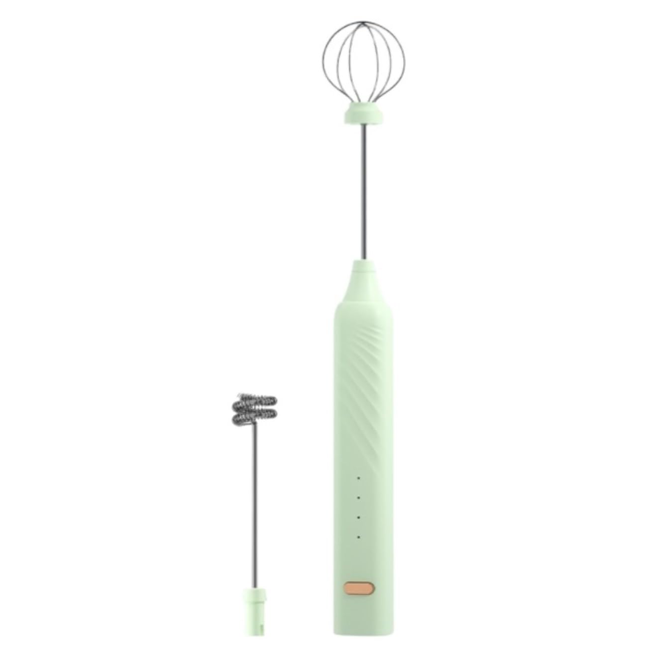 Spieniacz do Mleka Kawy USB Akumulator Blender Spieniacz Mleka Ręczny Mikser Elektryczny Urządzenie Do Piany Ze Stali Nierdzewnej Trzepaczka Blender do Napojów(Grün)