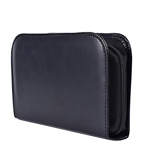 Hooshion PU Leather Glucose Meter Storage Bag, Travel Case Organizer Pouch for Blood Glucose Meter and Accessories, Diabetic Supplies Travel Case
