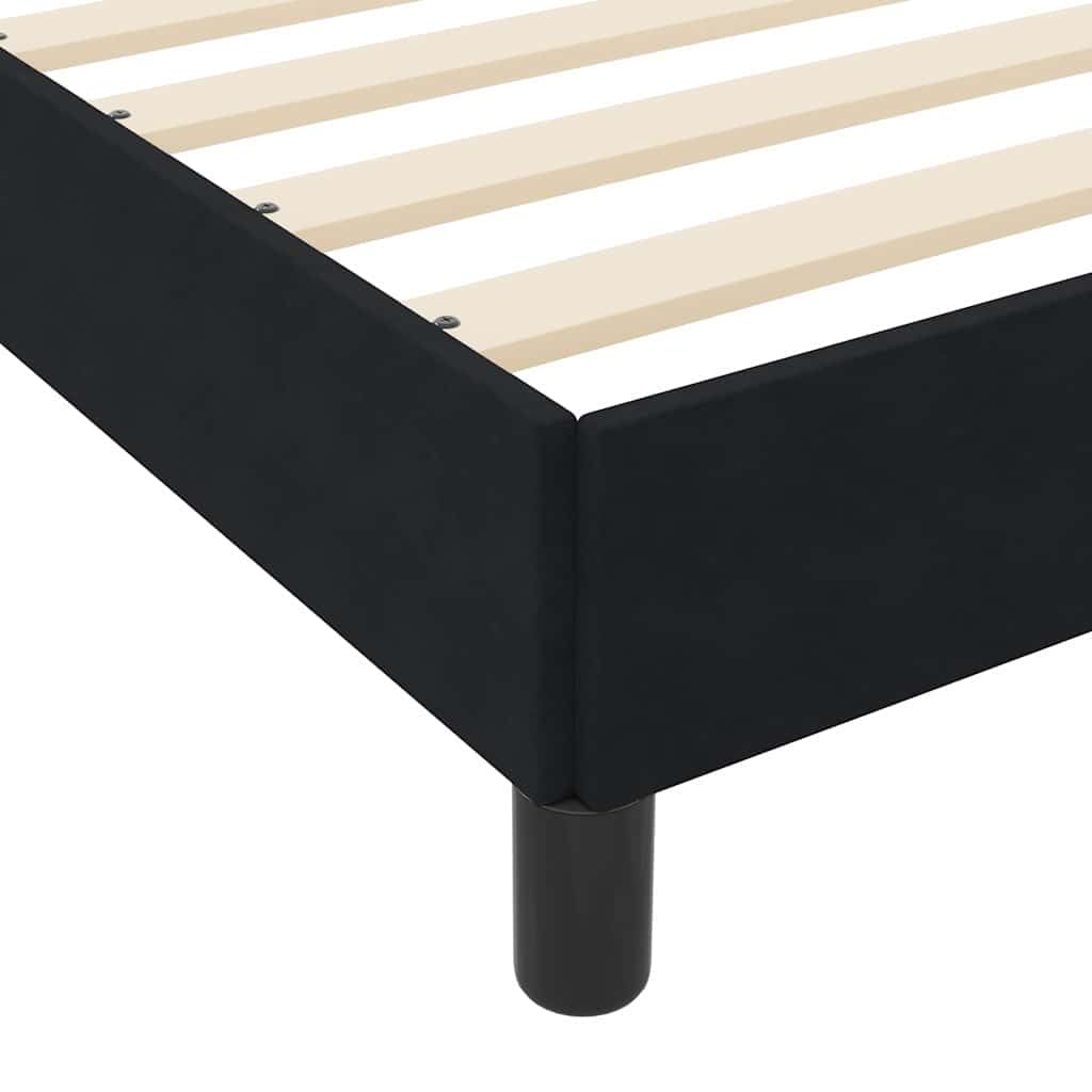 IKAYAA Letto Singolo 100x200 con Materasso e Rete a doghe Letto Singolo Imbottito Struttura Letto Letto per Ragazzi -Nero-100 x 200 cm
