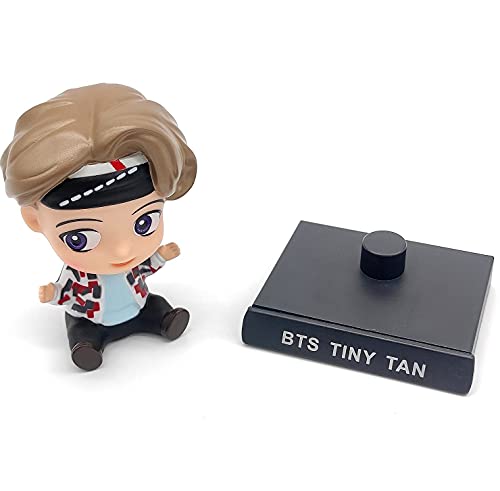 Image of AUGEN Super Hero BTS-V Action Figure Limited Edition Bobblehead with Mobile Holder for Car Dashboard, Office Desk & Study Table (Pack of 1)(Plastic)