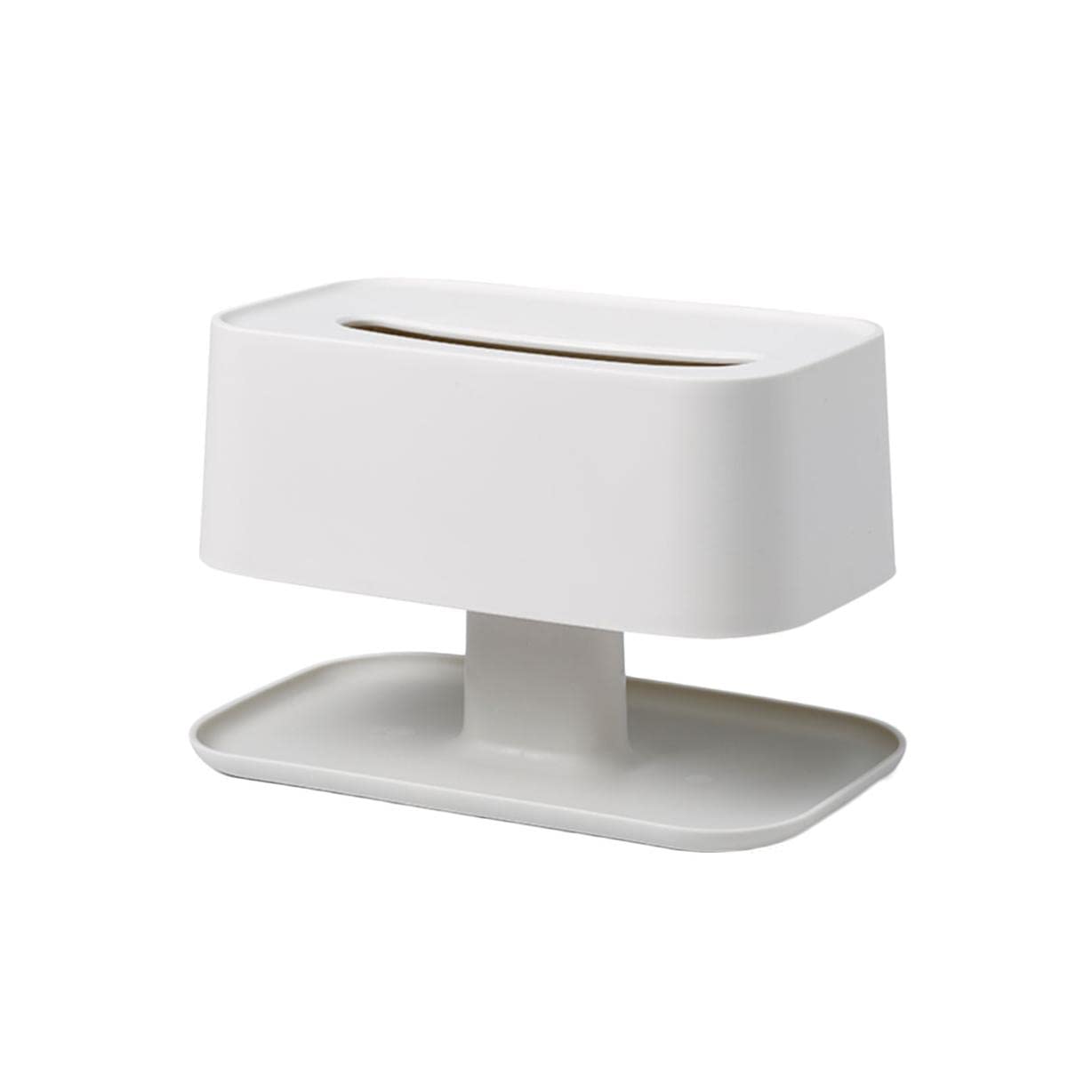Dispensador de servilletas de plástico de Escritorio con Doble Tapa y Ajuste automático.