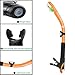 WACOOL Dry Top Snorkel Tube Comfortable Mouthpiece One-Way Purge Valve for Pool Open Water Scuba Lap Swimming Swimmer Training Diving Snorkeling (Orange)