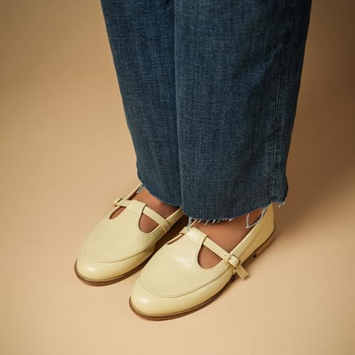 Image of Theater Sprout Mary Jane Flats for Women | Round Toe | Adjustable Strap | Minimal Everyday Comfort Shoes