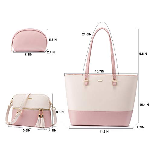 Image of LOVEVOOK Handbags for Women Shoulder Bags Tote Satchel Hobo 3pcs Purse Set