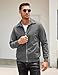 COOFANDY Zip Up Lightweight Jacket for Men Corduroy Long Sleeve Jacket Vintage Bomber Coat Fashion Fall Clothes