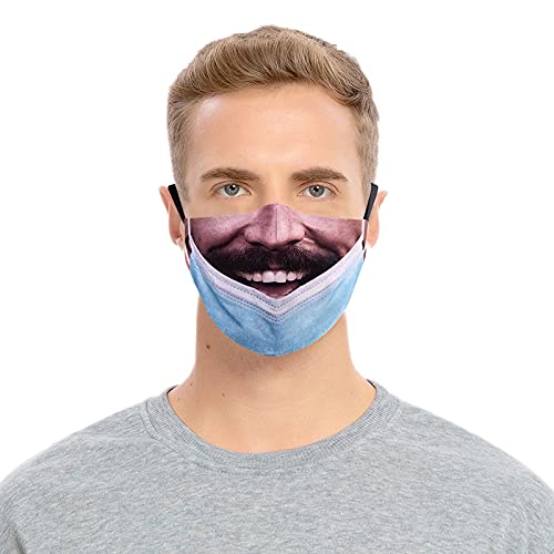 Generic Brincadeira Prank Máscara Facial Reutilizáveis Lavável Ajustável Bandanas Moda Cachecol para