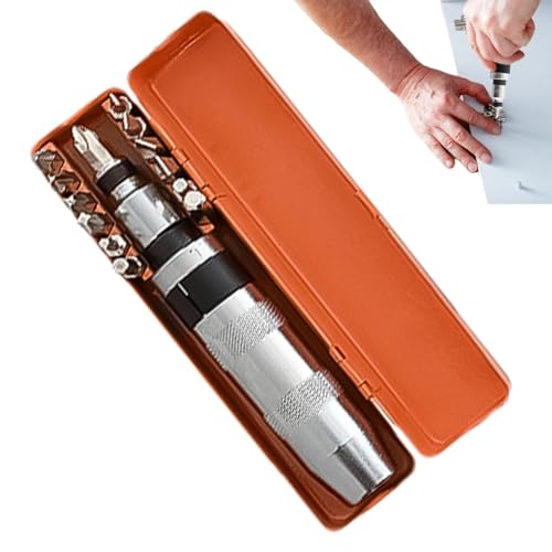 Manual Driver Set,4 Pieces Screw Extractor Set Hand Screwdriver - Small Tool Set Repair Tool Kits Screwdriver Set with Bits for Car Repair Home Maintenance