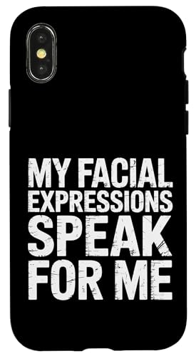 My Facial Expressions Speak For Me �\��L���Ȋ� - �X�}�z�P�[�X iPhone X/XS �p