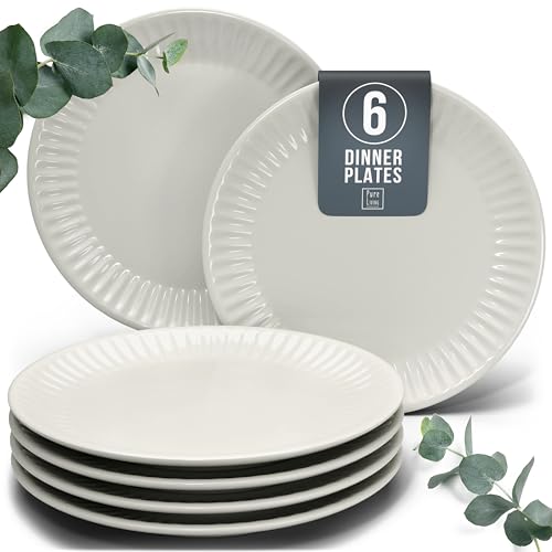 Stoneware Dinnerware Set for 6 - Large Stoneware Plates - Dinner ...