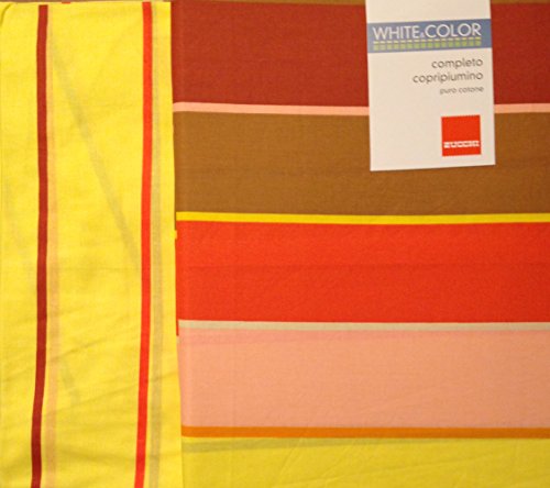 Zucchi Beddengoedset Colorway dekbedovertrek 155 x 200 cm, hoeslaken 90 x 200 cm + 1 FD. Kleur 4 (oranje, geel) 100% katoen