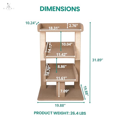 Torre para gato grande Naomi Home Nala con 3 plataformas miniatura 3