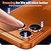 WSKEN for iPhone 17 Pro Max Camera Lens Protector - [Military Grade Shatterproof] [Strong Adhesion] Metal Aluminum Alloy Tempered Glass Camera Screen Protector, Orange Titanium
