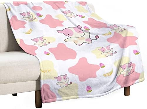 Cow Print Blanket for Kids Boys Girls Baby Teen Blankets Christmas Birthday Gifts - Super Soft Kids Blankets Lightweight Plush Cow Pink Throw Blanket for Couch Décor (Cow Pink, 50"x40")