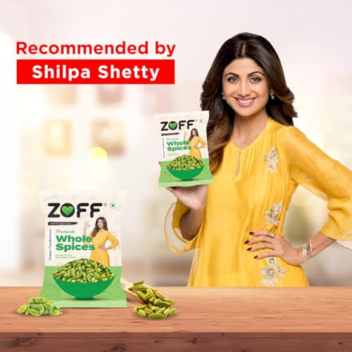 Image of ZOFF Green Cardamom Whole - Premium Choti Elachi | Authentic Flavour for Cooking, Baking & Masala Blends - Rich Aroma & Natural Freshness - Green Cardamom Whole 30gms