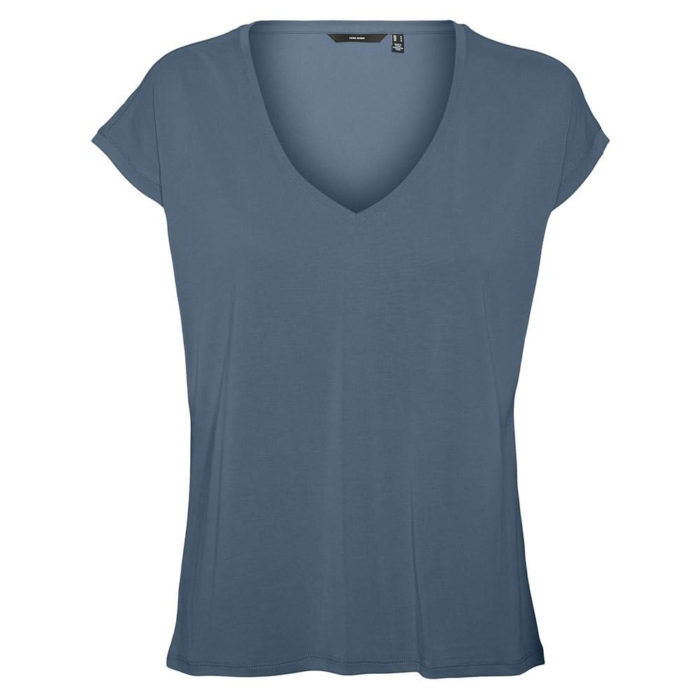 VERO MODA CURVE Vmfilli SS V-Neck tee Ga Curve Top para Mujer
