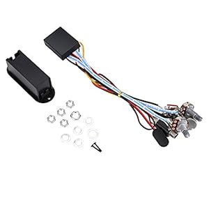 2-bands actieve EQ-equalizer voorversterker pick-up gitaar basgeluid regeling met aansluitingen ca. 88 g