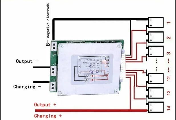 1PCS 14S 52V 35A Li-Ion Lipolymer Bordo di Protezione della Batteria BMS PCB Board Bilanciato