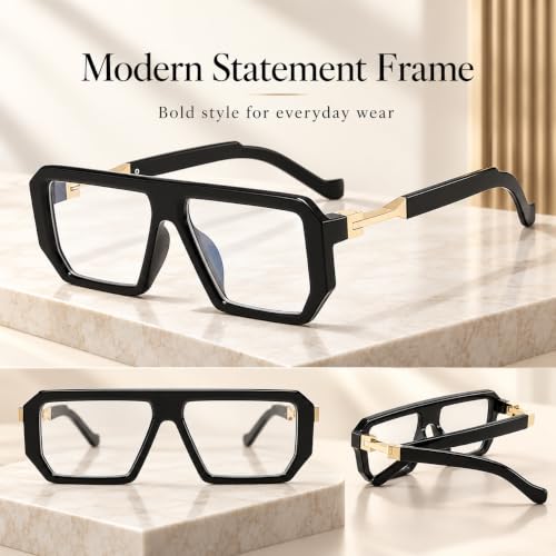 Image of Roshfort Blue Light Blocking Glasses, Computer Reading /Gaming /TV /Phones Glasses for Women Men,Anti Eyestrain & UV Glare