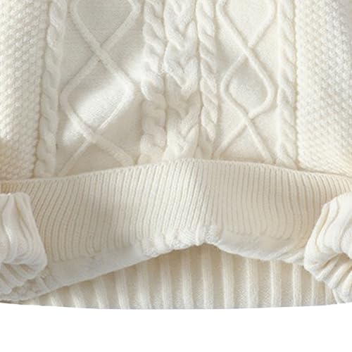 Mens Casual Cable Knit Sweater Fall Oversized Long Sleeve Pullover Crewneck Vintage Chunky Sweaters4