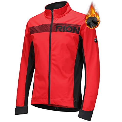 EE ELIE ELVO Chaqueta de Ciclismo Hombre, Maillot Ciclismo Hombre Invierno, Softshell Chaqueta Ligera de Invierno MTB Reflectante Transpirabilidad Impermeable Chaqueta de Ropa Deportiva al Aire Libre