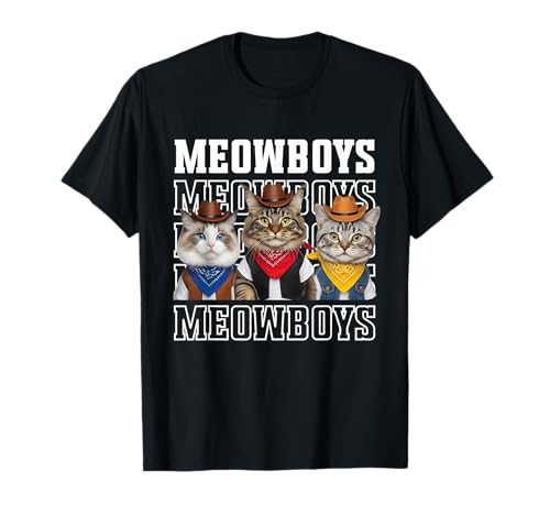Team Cowboy Cats Funny Meowboys T-Shirt
