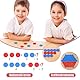 Smivyhp 120 Stück Wendeplättchen Rot Blau Plastik mit Kunststoff Boxen, Durchmesser 2,5 cm und 0,03 cm stark, Rechenhilfe Mathematik Wendeplättchen Zählchips für Kinderhände
