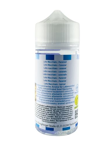 Latte macchiato caramel arôme concentré premium Sasami formule vegan 100 ml