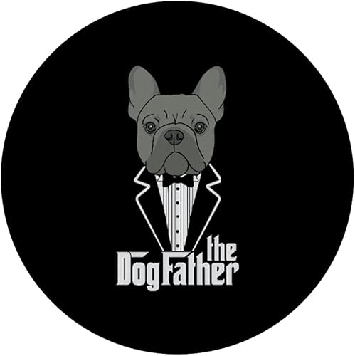 Miniatura 3 de The Dogfather! Camiseta de regalo con diseño de Bulldog Francés, Papa Francés, PopSockets intercambiable PopGrip
