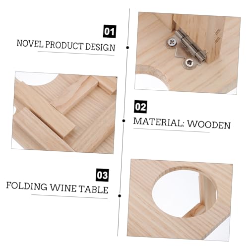 Table à vin pliante en bois pour stabiliser vos verres sur la plage - 8