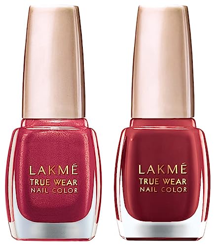 Image of Lakme True Wear Nail Color, Shade D415, 9 ml & Lakme True Wear Nail Color, Shade 506, 9 ml