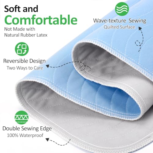Image of Washable Underpads 36 inchx36 inch(2 Pack)- Dual-Sided & Ultra-Thick, Heavy Duty Waterproof Nursing Pads Incontinence Bed Pads, Reusable Washable Pee Pads for Dogs, Diaper Changing & Adults Pads