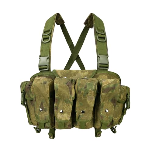 HRTACPAG Tactical Chest Rig for Airsoft - AK Chest Rig -Adjustable Tactical Outdoor Hunting Chest