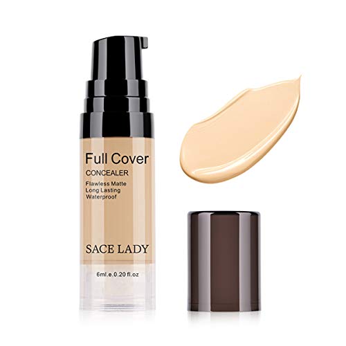 Pro Full Cover Liquid Concealer, Waterproof Smooth Matte Flawless Finish Creamy Concealer Foundation Corrector for Eye Dark Circles Spot Face Concealer Makeup Base