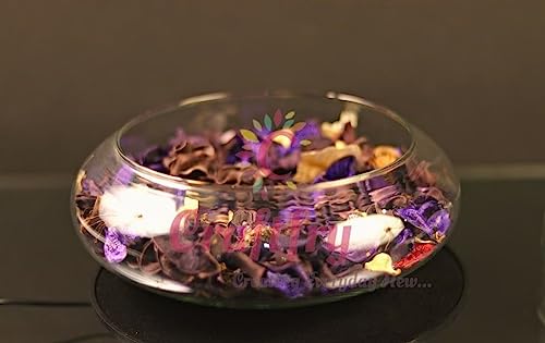 Image of Urli Bowl-Splendid Glass Spring Bowl for Home Decoration Table Centerpiece, Floral Arrangements, and Floating Candles (Clear, 8 Inch)